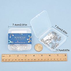 201 ステンレススチールリンクコネクター  ジュエリーdiyクラフト作り用  混合図形  ステンレス鋼色  20個/箱&nbsp;STAS-SC0001-39P