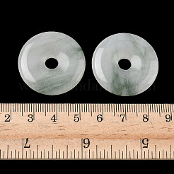 天然石のクォーツペンダント  ドーナツ/円盤チャーム  30x5.5mm  穴：6mm&nbsp;G-F639-04N