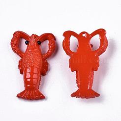 樹脂チャーム  模造食品  手短に  レッド  49x31.5x13mm  穴：2mm&nbsp;X-RESI-R426-01
