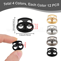 48Pcs 4 Colors Alloy Cord Locks&nbsp;FIND-PH0062-18