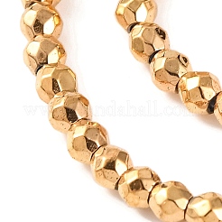 Electroplated Synthetic Non-magnetic Hematite Beads Strands&nbsp;G-H027-B01-01