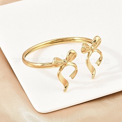 304 Stainless Steel Cuff Bangles for Women&nbsp;BJEW-A147-01C-G