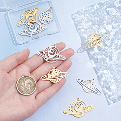 8Pcs 4 Style 201 Stainless Steel Pendants&nbsp;STAS-DC0001-54