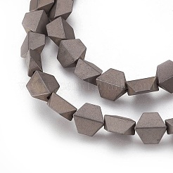 Electroplated Non-magnetic Synthetic Hematite Beads Strands&nbsp;G-P392-O02