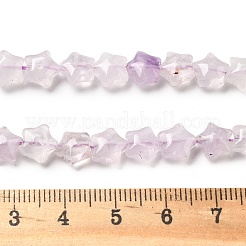 天然石アメジストビーズ連売り  スター  7.5x7.5x4.5mm  穴：0.7mm  約56個/連  14.96インチ（38cm）&nbsp;G-Z080-A24-8mm