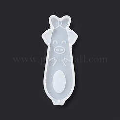 シリコンモールド  レジン型  ヘアアクセサリー クラフト作りに  豚の模様  69x27.5x5mm  内径：25x65mm&nbsp;DIY-J009-04H