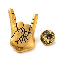Tibetan Style Gesture Alloy  Brooches&nbsp;JEWB-C030-02AG