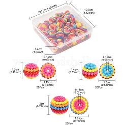 60Pcs 3 Styles ABS Plastic Beads&nbsp;KY-FS0001-30