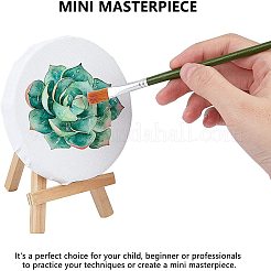 子供木製学習ジオメトリ教育玩具  スケッチブックのおもちゃ  フラットラウンド  ホワイト  10x1.7cm  6個/箱&nbsp;DIY-NB0003-56