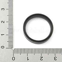女性用ステンレス指輪201個  ムーン  ブラック  6mm  内径：18mm&nbsp;RJEW-Z092-01EB-02