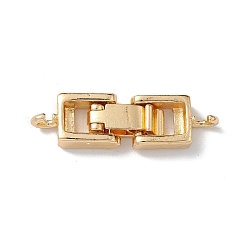 Rack Plating Brass Fold Over Clasps with Loops&nbsp;KK-L184-89G