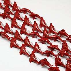 Synthetic Gemstone Coral Beads Strands&nbsp;CORA-L027-M
