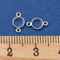 Rack Plating 925 Sterling Silver Cabochon Connector Settings&nbsp;STER-NH0001-41A-S