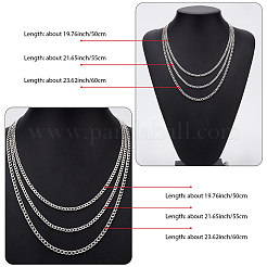 1Pc 304 Stainless Steel Cuban Link Chain Necklaces for Men Women&nbsp;NJEW-BM0001-08C