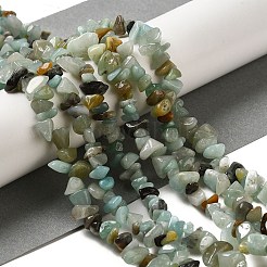 ナチュラルフラワーアマゾナイトチップビーズ連売り  5~8x5~8mm  穴：1mm  約31.5インチ&nbsp;G-M205-12-01