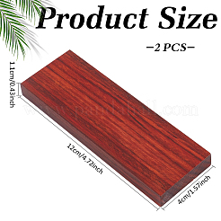 ナイフのハンドルを作るための未完成の長方形の木製ブロック  サドルブラウン  120x40x11mm&nbsp;WOOD-WH0064-75B