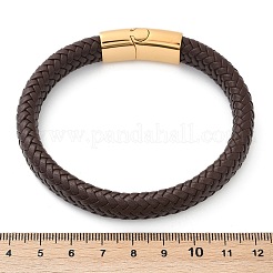 Braided Microfiber Leather Cord Bracelets for Women Men&nbsp;BJEW-D304-05G-01