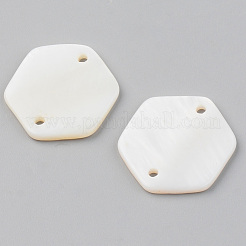 Natural Freshwater Shell Links connectors&nbsp;SHEL-S276-104