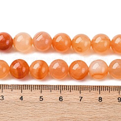 天然石赤瑪瑙ビーズ連売り  ラウンド  10mm  穴：1mm  約38個/連  14.96''（38センチメートル）&nbsp;G-R015-B02-10mm