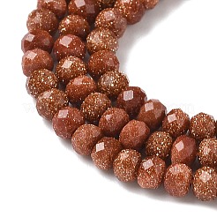 Synthetic Goldstone Beads Strands&nbsp;G-R013-B01-4x3mm