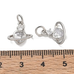 Brass Pave Clear Cubic Zirconia Charms&nbsp;CU-CBA6E4E-19P-D