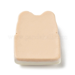 不透明樹脂エナメルデコデンカボション  模造食品  クマ  小麦  21.5x18x7mm&nbsp;LS-RESI-M032-01F