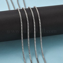 変色しにくい304ステンレススチール製ベネチアンチェーン  ベネチアンチェーン  溶接されていない  ステンレス鋼色  2.5x2.5mm&nbsp;CHS-K001-34A
