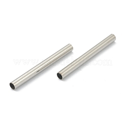 変色しにくい304ステンレススチールチューブビーズ  ステンレス鋼色  20x2mm  穴：1.5mm&nbsp;STAS-H158-A04-P