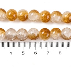 Crackle Baking Paint Imitation Jade Glass Beads Strands&nbsp;DGLA-T003-10mm-M