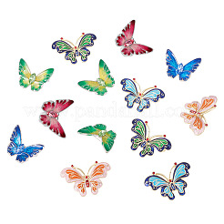12Pcs 6 Styles Butterfly Enamel Pins&nbsp;JEWB-TA0001-23