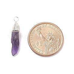 Rough Natural Amethyst Pendants&nbsp;PALLOY-JF01442