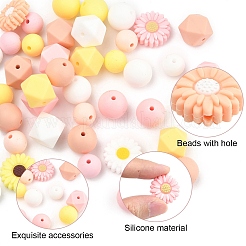 40Pcs Silicone Beads&nbsp;SIL-YW0001-66