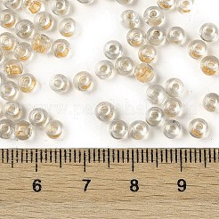 Transparent Inside Colours Glass Seed Beads&nbsp;X1-SEED-A032-04V