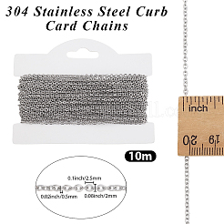 10M Tarnish Resistant 304 Stainless Steel Cable Chains&nbsp;CHS-BBC0001-17