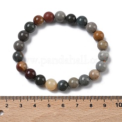 Natural Alashan Agate Round Beads Stretch Bracelets for Women&nbsp;BJEW-Z158-03M-03