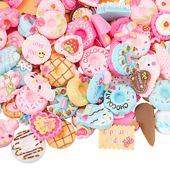 100Pcs Cartoon Opaque Imitation Food Resin Decoden Cabochons&nbsp;RESI-SP0001-29