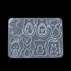 Rabbit Easter Theme DIY Pendant Silicone Molds&nbsp;DIY-G103-01B