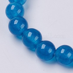 Natural Jade Beaded Stretch Bracelet&nbsp;BJEW-P213-21-8mm