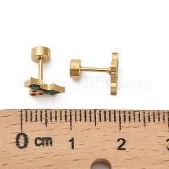 Christmas 304 Stainless Steel Stud Earrings&nbsp;EJEW-A144-01C-G