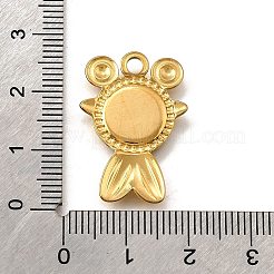 304 Stainless Steel Pave Natural White Shell Pendants&nbsp;STAS-C122-21F-02G