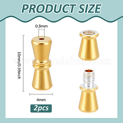 2Pcs Sterling Silver Screw Clasps&nbsp;STER-BC0003-12G