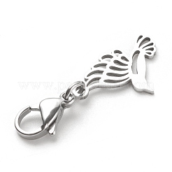 Non-Tarnish 201 Stainless Steel Bird Pendant Decorations&nbsp;HJEW-JM00652-03