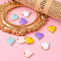 10Pcs 5 Colors Alloy Enamel Pendants&nbsp;ENAM-YW0002-07