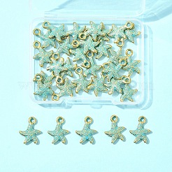 ヒトデ合金ペンダント30個  黄金＆緑青  16x13x3mm  穴：2mm&nbsp;FIND-FS0003-41