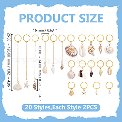 40Pcs 20 Styles Shell Hair Styling Tools&nbsp;OHAR-WR00002