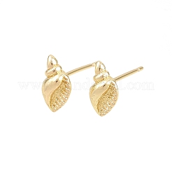 Brass Stud Earrings&nbsp;EJEW-P346-01B-G