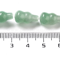 天然石グリーンアベンチュリンビーズ連売り  ヒョウタン  14.5~15x8~8.5mm  穴：1.2mm  約13個/連  7.32~7.40インチ（18.6~18.8cm）&nbsp;G-P528-G01-01