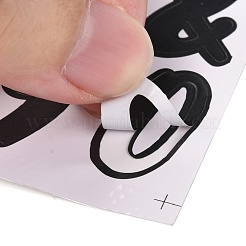 Number & Alphabet & Sign PVC Waterproof Self-Adhesive Sticker&nbsp;DIY-I073-04A