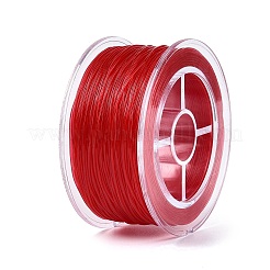 伸縮性のあるクリスタルコード  DIYのジュエリーには  ラウンド  レッド  0.8mm  約54.68ヤード（50m）/ロール&nbsp;EW-N007-01B-01
