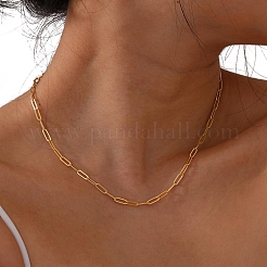Stainless Steel Paperclip Chains Necklaces for Women&nbsp;LS-PW-WG32A9D-01